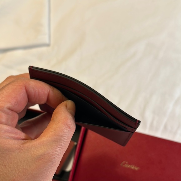 Cartier Red Card Holder with Gold Panther Design - Picture 4 of 14